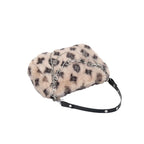 Fluffy Leopard Shoulder Purse